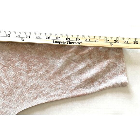 Chicos Tierra Tie Front 3/4 Sleeve Top in Blush Pink Sweater Sz 3 (16-18) XL - Picture 8 of 13